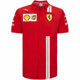 Scuderia Ferrari F1 Men's Team Button Down Shirt- Red