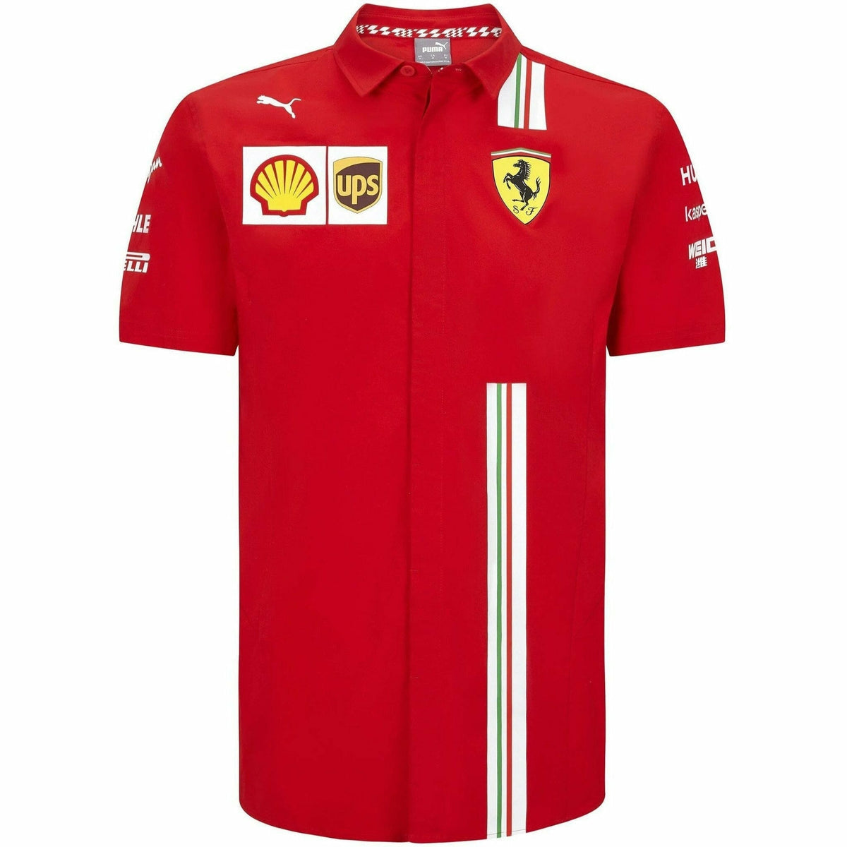 Scuderia Ferrari F1 Men's Team Button Down Shirt- Red