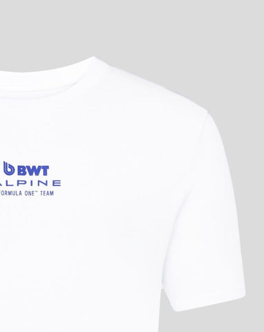 Alpine Racing F1 Pierre Gasly Relaxed Fit T-Shirt- White/French Navy