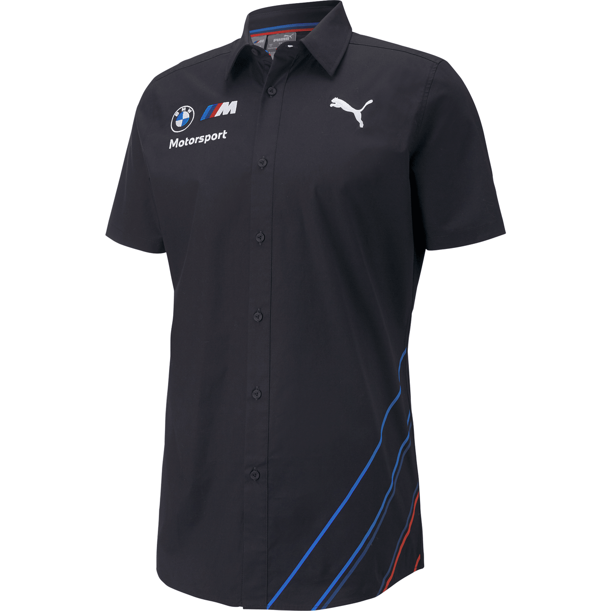 BMW Motorsports Men's Team Button Down Shirt- Gray