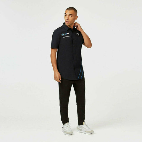 BMW Motorsports Men's Team Button Down Shirt- Gray