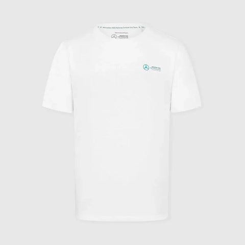 Mercedes Benz AMG Petronas F1 Men's Small Logo T-Shirt - Black/White