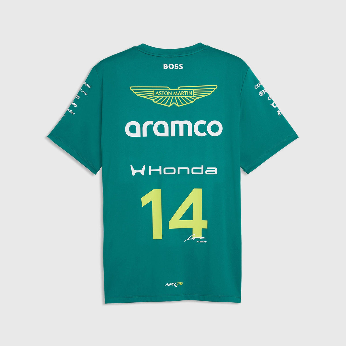 Aston Martin F1 2026 Fernando Alonso Team T-Shirt - Green Lux