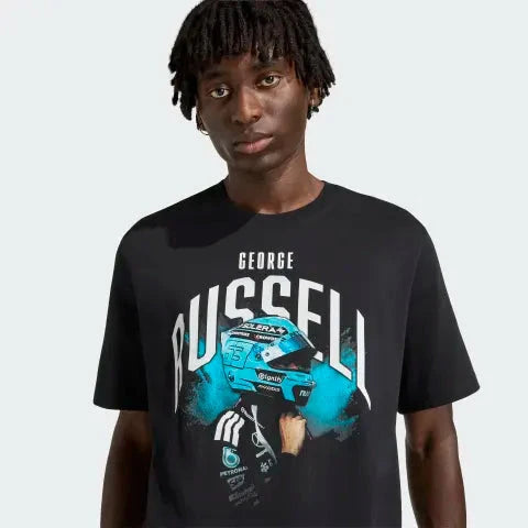Mercedes - AMG Petronas Formula One George Russell Men's Graphic T-Shirt - Black