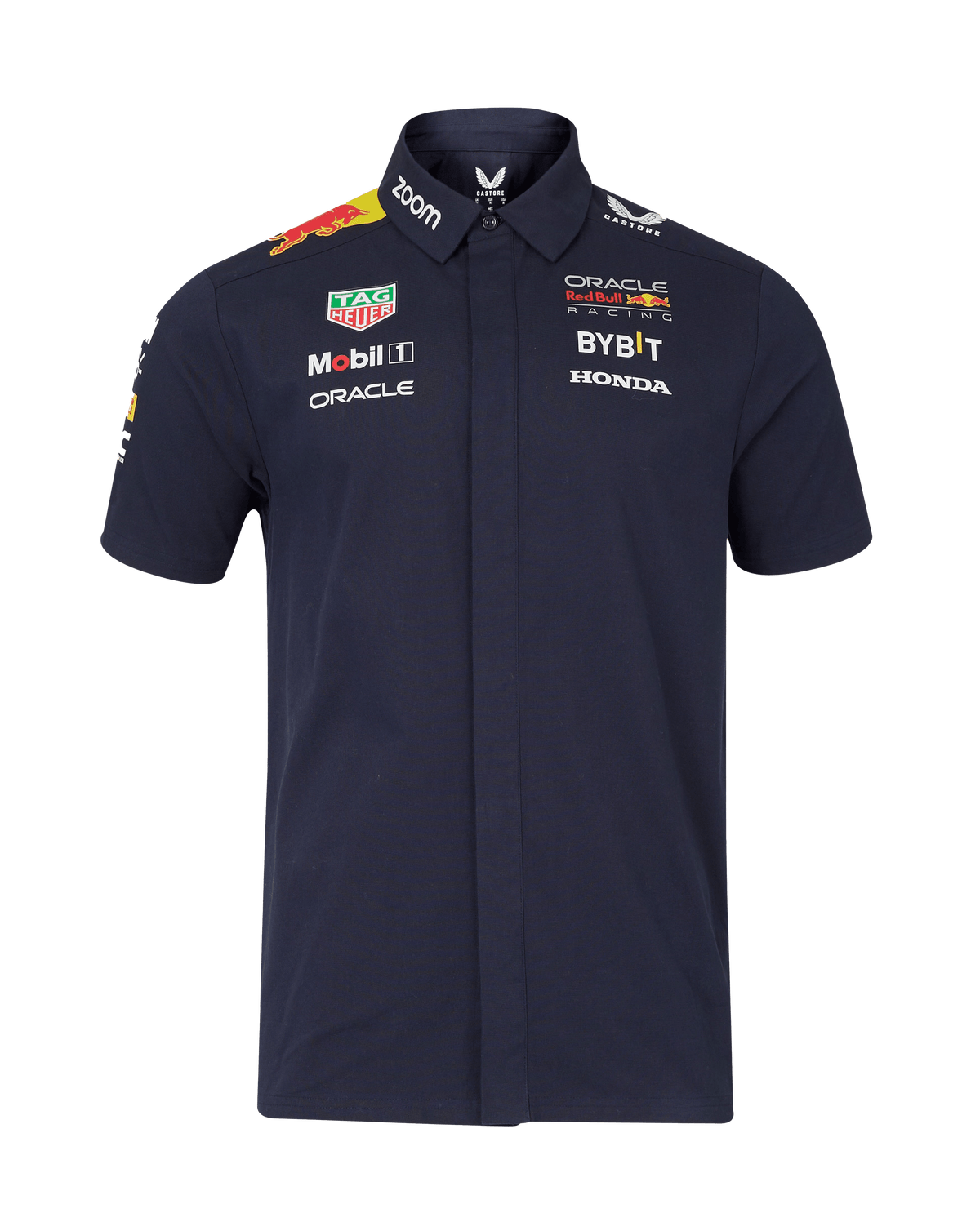 Red Bull Racing F1 Men's Team Button Down Shirt- Navy