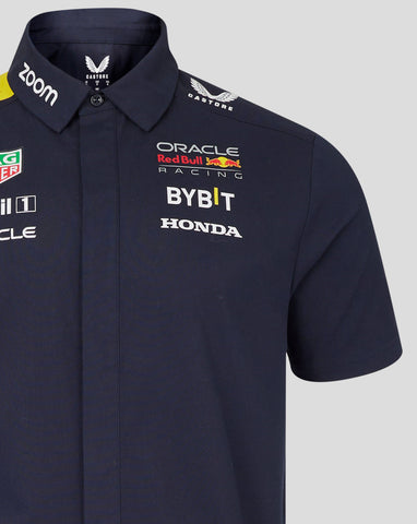 Red Bull Racing F1 Men's Team Button Down Shirt- Navy