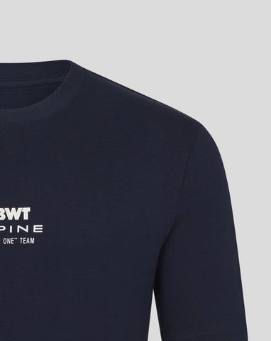 Alpine Racing F1 Pierre Gasly Relaxed Fit T-Shirt- White/French Navy