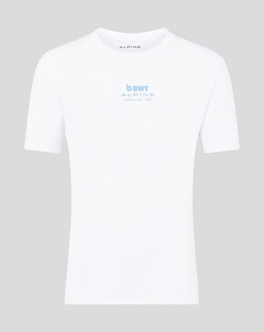 Alpine Racing F1 Franco Colapinto Relaxed Fit T-Shirt- White/Blue Ice