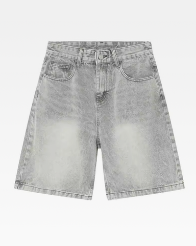 Men's Gray Denim Shorts