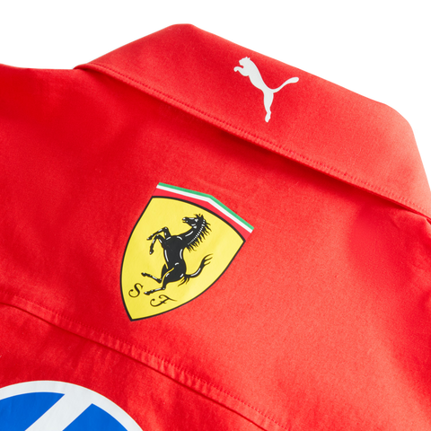 Scuderia Ferrari F1 2026 Men's Team Button Down Shirt - Puma Red